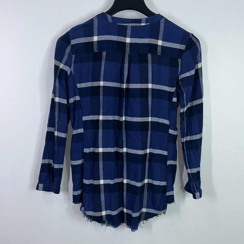 Anthropologie holding horses plaid button down flannel top size 2 - Picture 2 of 5